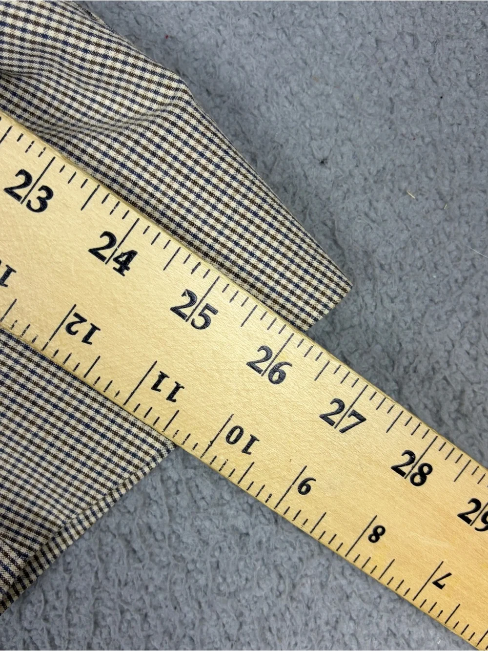 Vtg Brooks Brothers 1818 Blazer Men 43L Beige Silk Linen Wool Gunclub Check USA